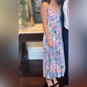 ASTR The Label Blythe Dress in Coral Multi